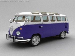 vw van 1966 Model 3D