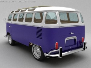 vw van 1966 3D 模型