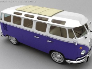 vw van 1966 3D 模型