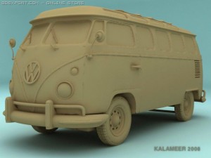 vw van 1966 3D 模型