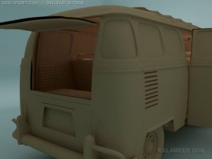 vw van 1966 3D 模型