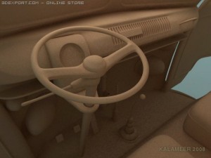 vw van 1966 3D 模型