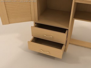 3d model of computer table Modèle 3D