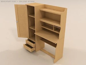 コンピューターテーブルの3Dモデル 3Dモデル