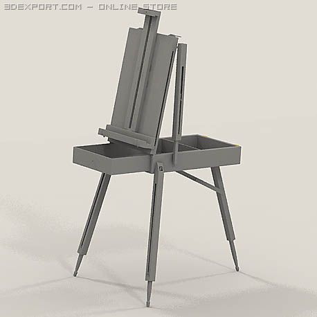 drawing on a paint easel 3D Model in Outdoor items 3DExport