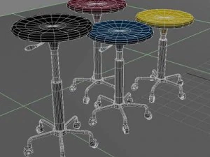 artist stools 3D Model