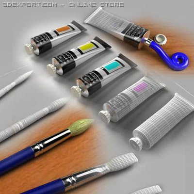 artist tools 3D Model .c4d .max .obj .3ds .fbx .stl .blend 