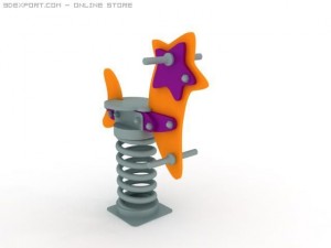 spring horse 01 Model 3D