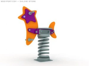 cavalo da primavera 01 Modelo 3D