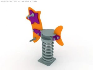 cavalo da primavera 01 Modelo 3D