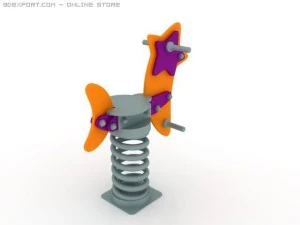 cavalo da primavera 01 Modelo 3D