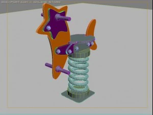 cavalo da primavera 01 Modelo 3D