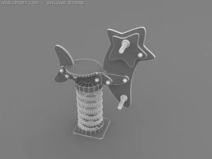 cavalo da primavera 01 Modelo 3D