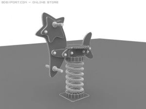 cavalo da primavera 01 Modelo 3D