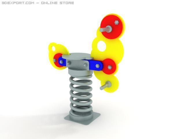 spring horse 02 3D Model .c4d .max .obj .3ds .fbx .stl .blend 