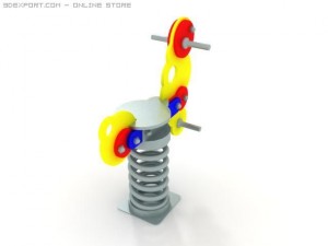 spring horse 02 3D Model