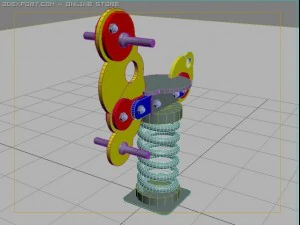 cavalo da primavera 02 Modelo 3D