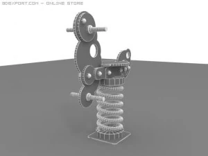 cavalo da primavera 02 Modelo 3D