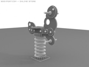 spring horse 02 3D Model