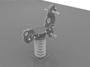 cavalo da primavera 02 Modelo 3D