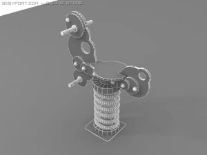 cavalo da primavera 02 Modelo 3D