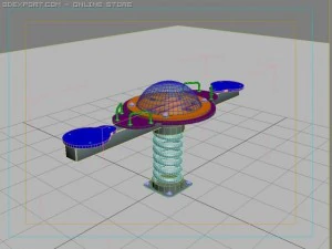 シーソー01 3Dモデル