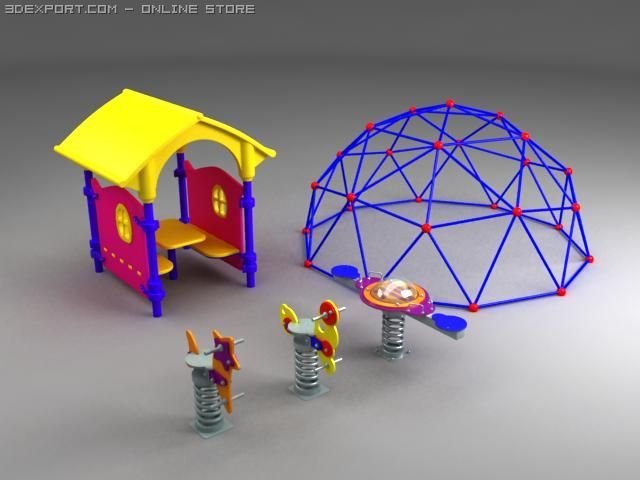 playground collection 01 Model 3D .c4d .max .obj .3ds .fbx .stl .blend 