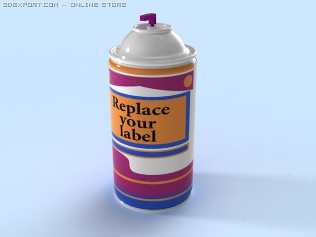 spray bottle 04 Model 3D .c4d .max .obj .3ds .fbx .stl .blend 