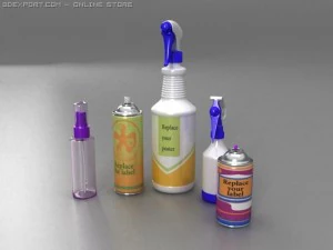 spray bottle collection 01 3D Model