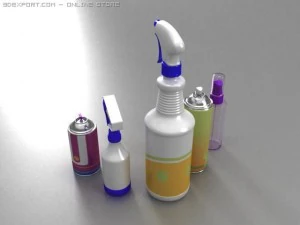 spray bottle collection 01 3D Model