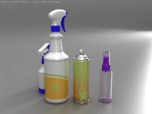 spray bottle collection 01 3D Model