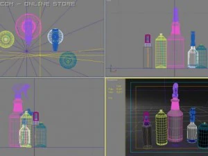 spray bottle collection 01 3D Model