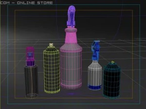 spray bottle collection 01 3D Model