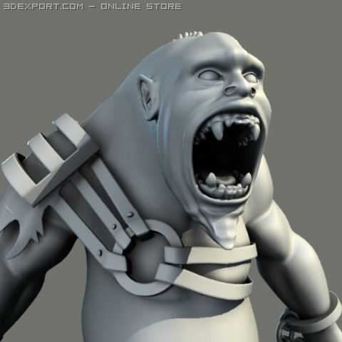 battle orc 3D मॉडल .c4d .max .obj .3ds .fbx .stl .blend 