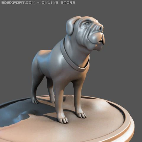 anjing banteng Model 3D .c4d .max .obj .3ds .fbx .stl .blend 