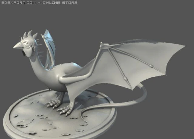 fantasy dragon 3D Model .c4d .max .obj .3ds .fbx .stl .blend 