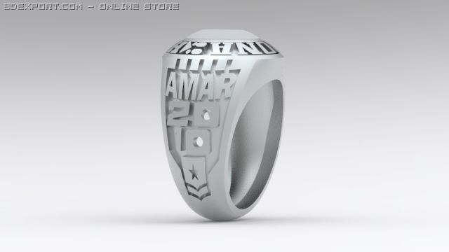 gents ring sculpted 3D Model .c4d .max .obj .3ds .fbx .stl .blend 