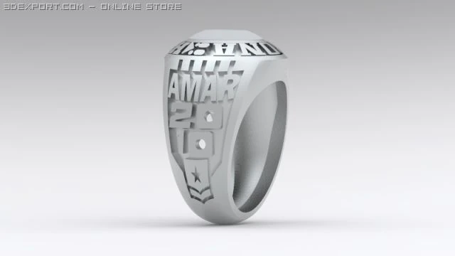 gents ring sculpted 3D Model .c4d .max .obj .3ds .fbx .stl .blend 