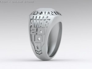 gents ring sculpted Modello 3D