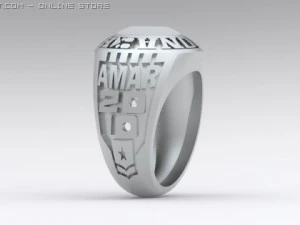 anel masculino esculpido Modelo 3D