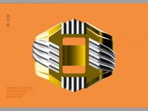 gents ring topaz 3D मॉडल