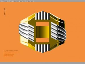 gents ring topaz 3D Model