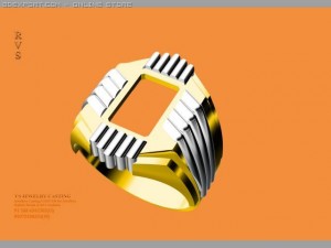 gents ring topaz 3D मॉडल