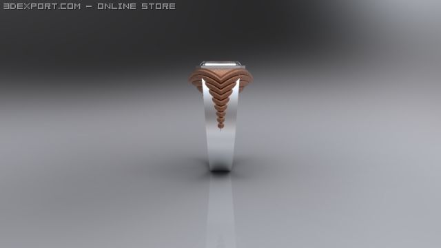 gents ring birthstone 3D मॉडल .c4d .max .obj .3ds .fbx .stl .blend 