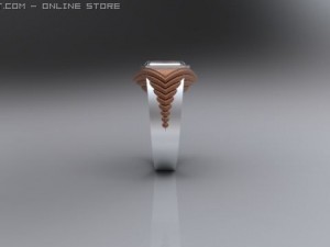 gents ring birthstone Modello 3D