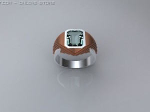 gents ring birthstone 3D मॉडल