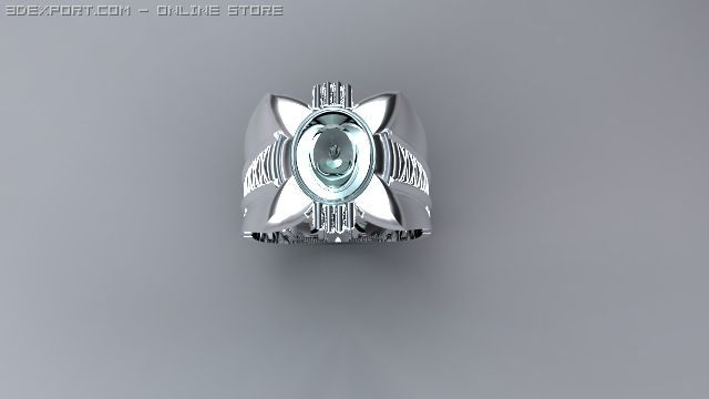 gents ring brithstone 3D-Modell .c4d .max .obj .3ds .fbx .stl .blend 
