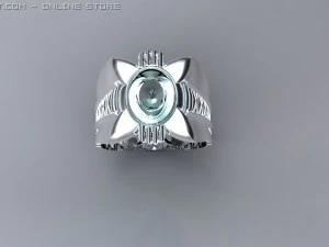 신사 반지 탄생석 3D 모델