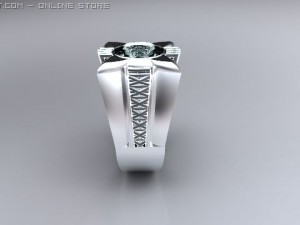 gents ring brithstone 3D-Modell