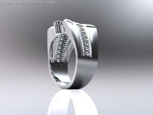 gents ring brithstone 3D-Modell